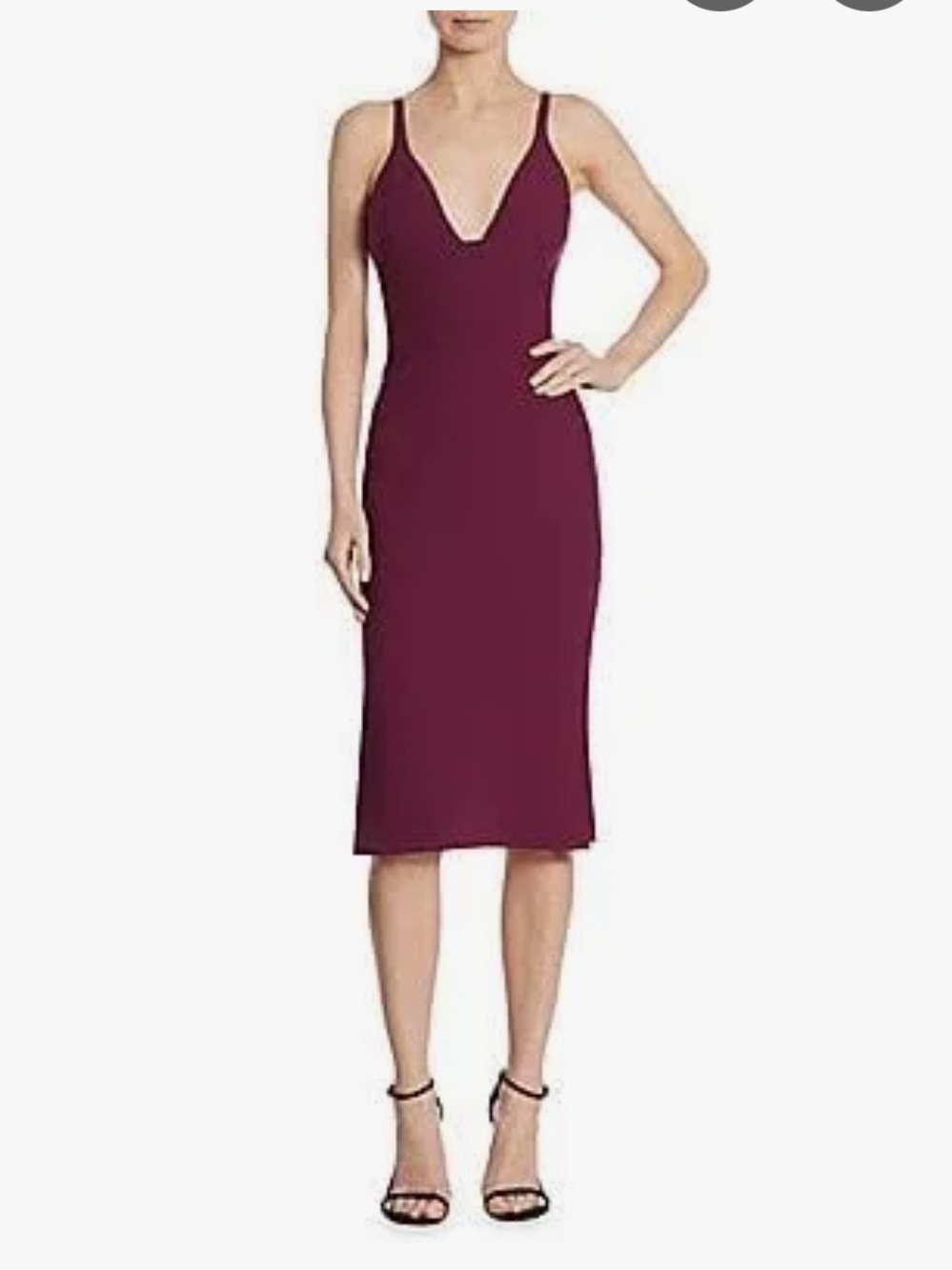 cinq a sept Fuchsia V-Neck Slip Dress